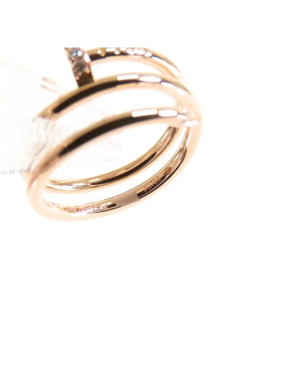 Cartier Juste un Clou Double Pink Gold 18K Diamond 48 Ring